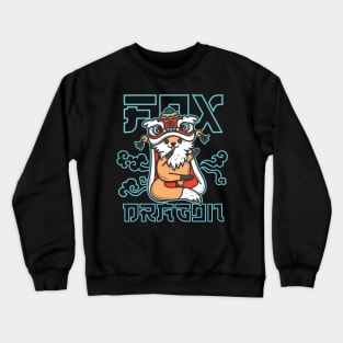 Dancing Fox , Dragon year Crewneck Sweatshirt